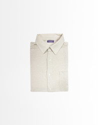 Patrick-Hellmann-Collection-Beige-Short-Sleeve-100-Linen-Shirt-thumbnail Patrick Hellmann Collection Beige Short Sleeve 100% Linen Shirt thumbnail